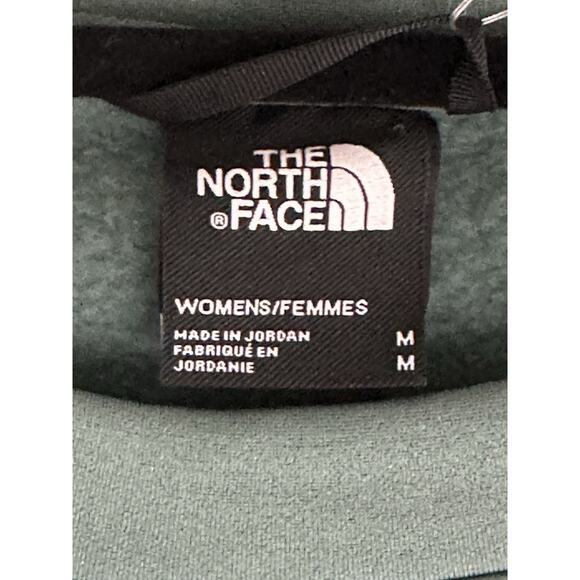 The North Face Women's Oversized Fleece Crew Sweatshirt L Dark Sage Green NWT - Picture 5 of 11